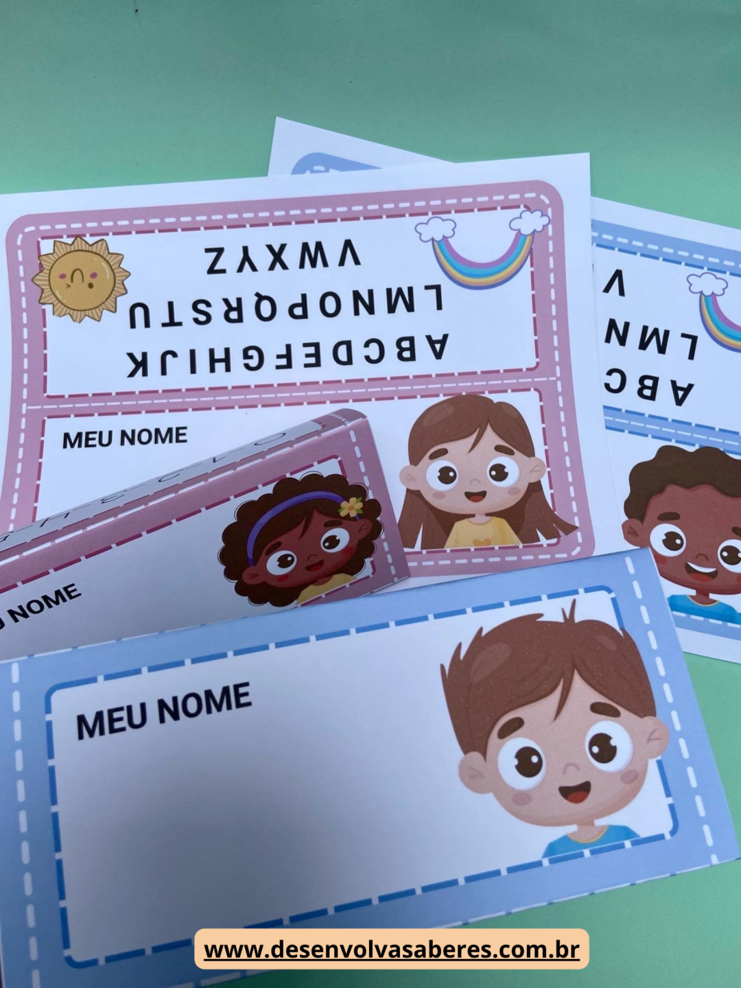 🌟 Crachás de Mesa Personalizados - Com Alfabeto, números e nome - EDITÁVEL - Image 3