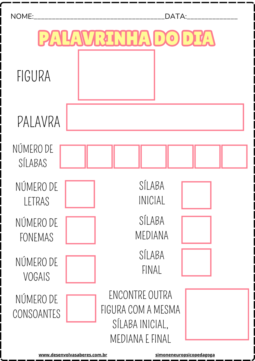 🙌Apostila de Consciência Fonológica – Atividades Interativas para a Alfabetização! - Image 2