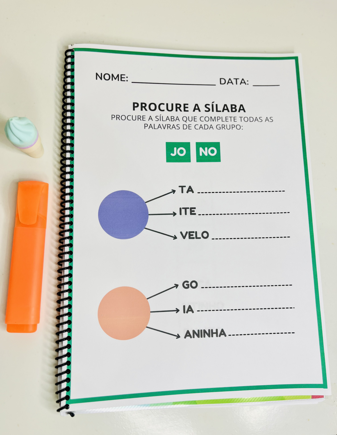 Apostila de Atividades sobre Sílaba Simples - ALFABETIZAÇÃO - Image 6