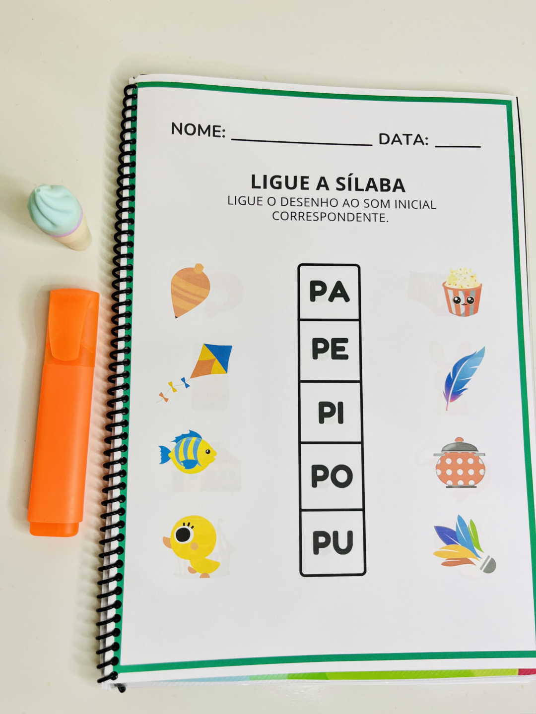 Apostila de Atividades sobre Sílaba Simples - ALFABETIZAÇÃO - Image 7