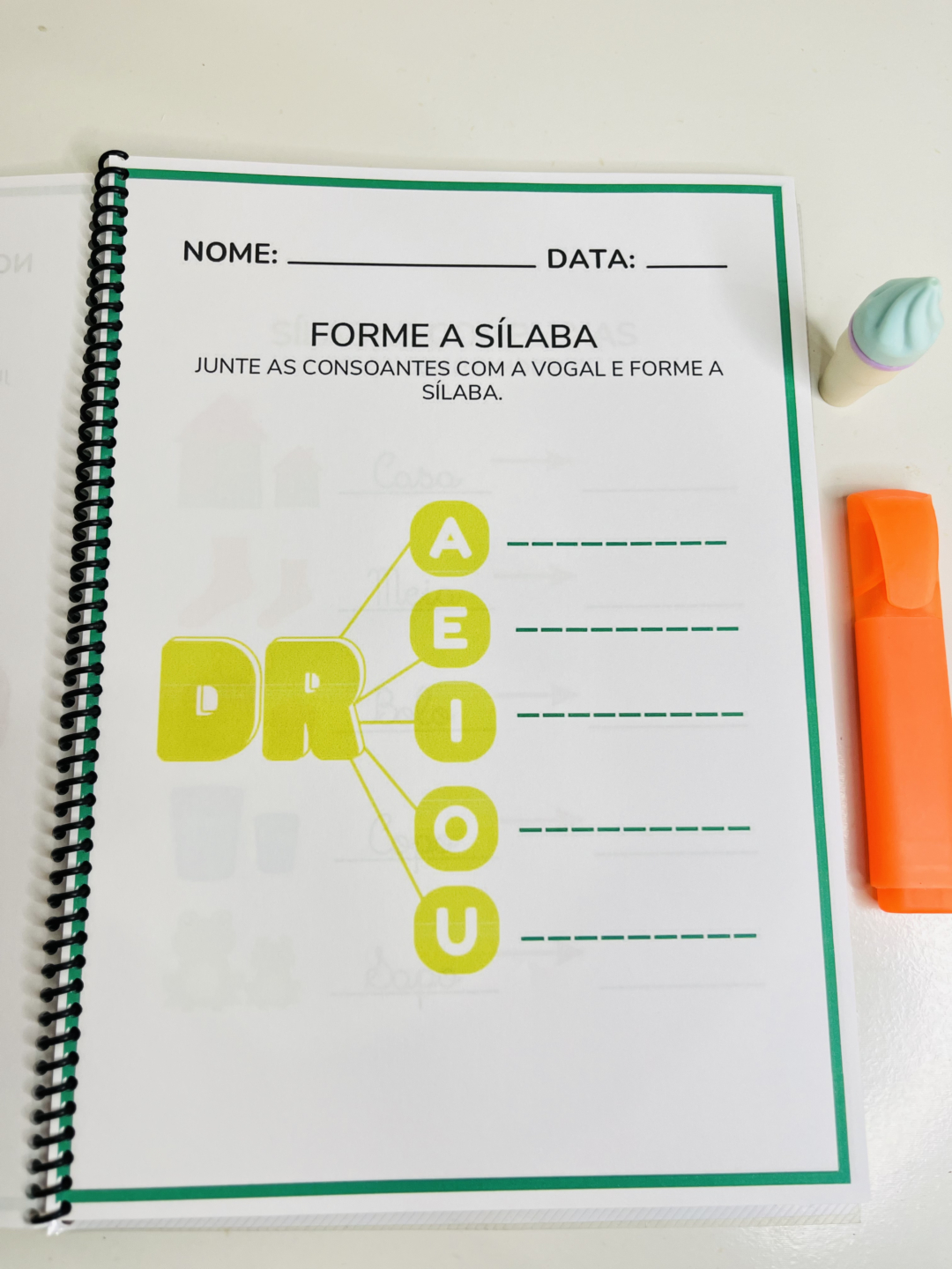 Apostila de Atividades sobre Sílaba Complexa - ALFABETIZAÇÃO - Image 4