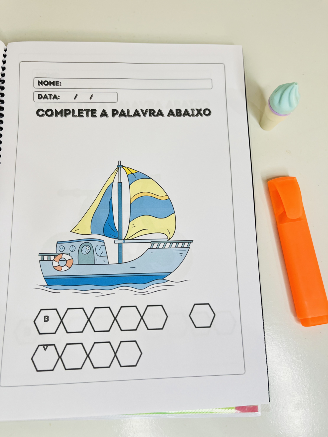Apostila "Complete as Palavras" - ALFABETIZAÇÃO - Image 5