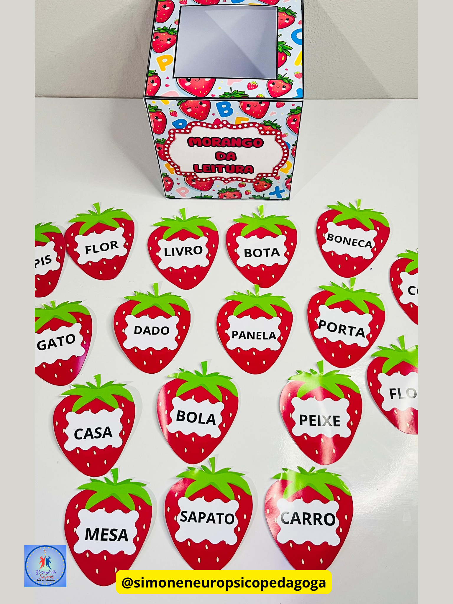 Morango da Leitura – Leitura, Vocabulário e Diversão em um Só Recurso - 72 palavras (simples e complexas) - Image 3